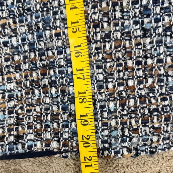 Talbots Mosaic Blue and White Pencil Knee Length Skirt SKU1294 - Picture 7 of 15